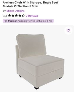 Modular section sofa chair