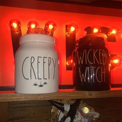 Rae Dunn Wicked Witch & Creepy Baby Canister