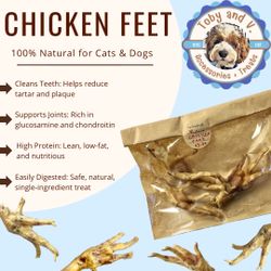 Natural Chicken Feet Treats for Cats & Dogs 