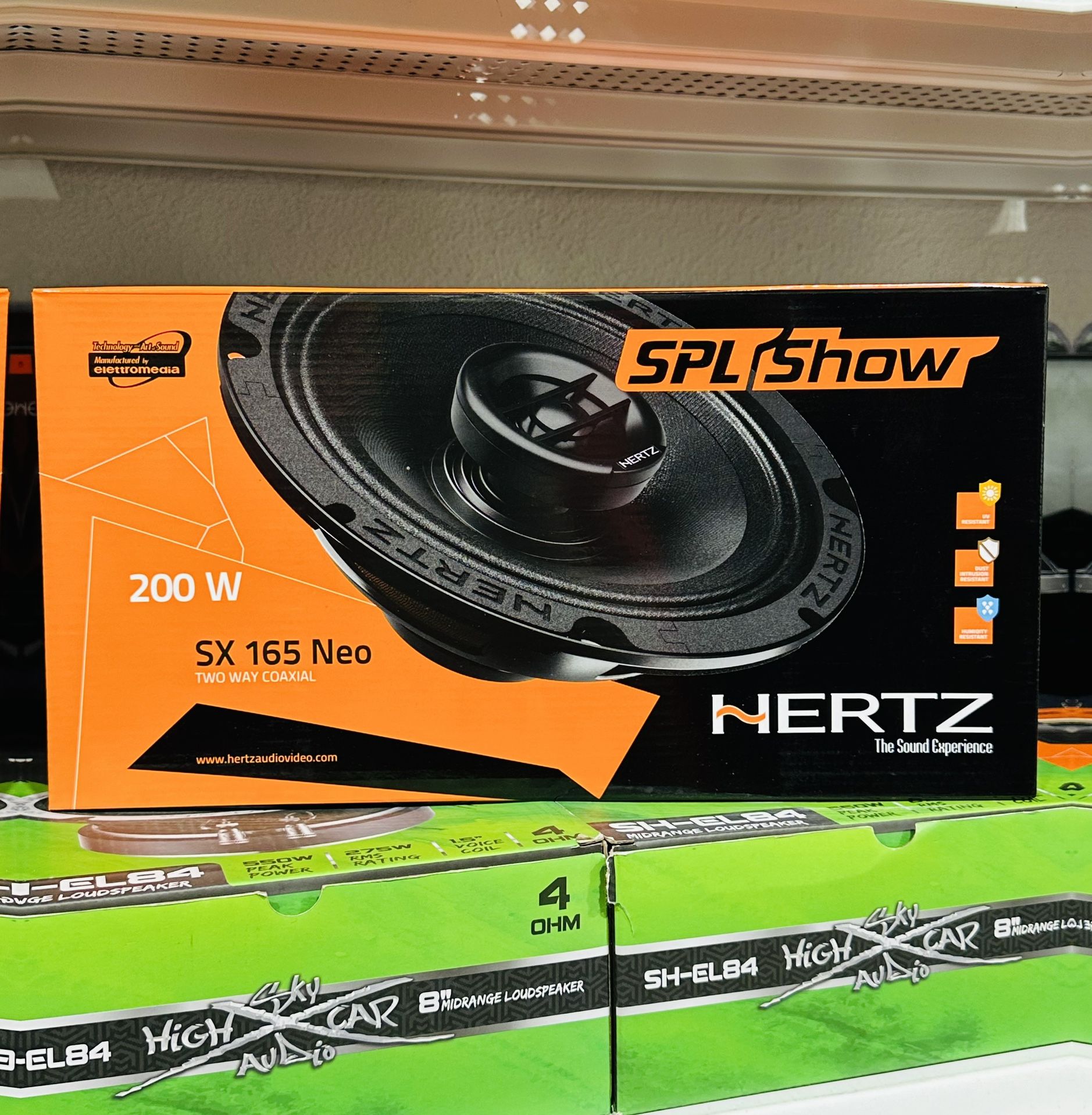 Hertz SPL Show SX 165 NEO SPL Show Series 6-1/2" weather-resistant 2-way car speakers — built for SPL competition