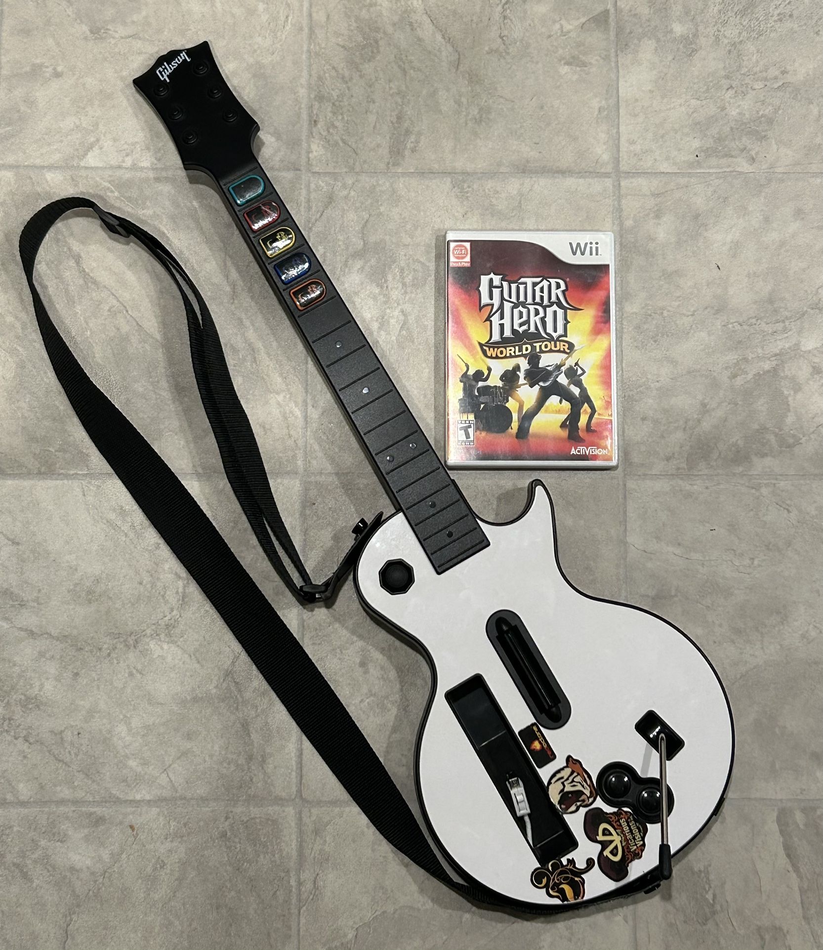 Wii Guitar Hero Game & Guitar