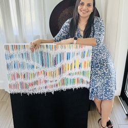 Breeze Along- Hand Painted Abstract Modern Art