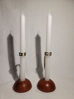 Wooden candle holders