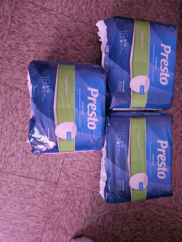 18 CT Adult Pull Ups $6 EACH