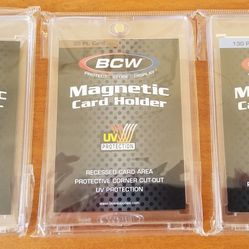 Baseball Card Magnetic Card Holders One Touch Kobe Lebron Acuna