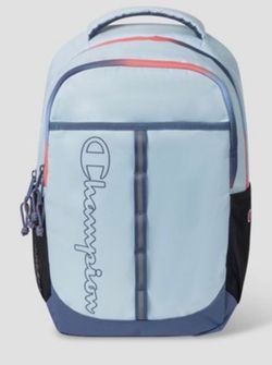 BRAND NEW WITH TAGS Champion Center Set - Backpack & Lunch Kit with Tray - Light Blue New with tags - BACKPACK - Contoured padded adjustable straps Me