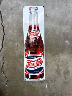 Vintage Metal Pepsi Cola 1990’s sign