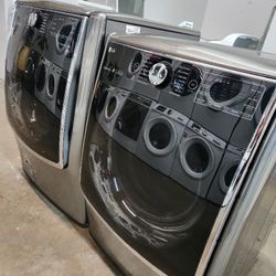 LG SET STEAM WASHER AND ELECTRIC DRYER JUMBO 