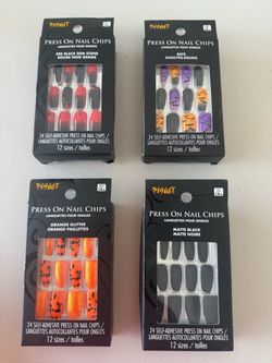 Spirit Halloween Press On Nail Chips – 4 Pack
