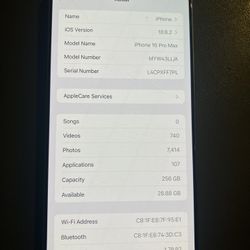 iPhone 16 Pro Max  256gb 