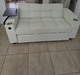 Sofa cama convertible 65" 3 en 1 blanco