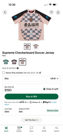 Supreme Checkerboard Soccer Jersey