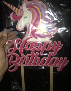 Unicorn cake topper