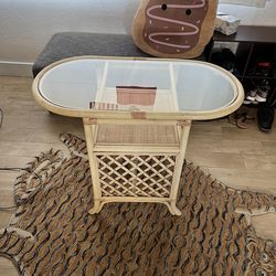 Small glass top table