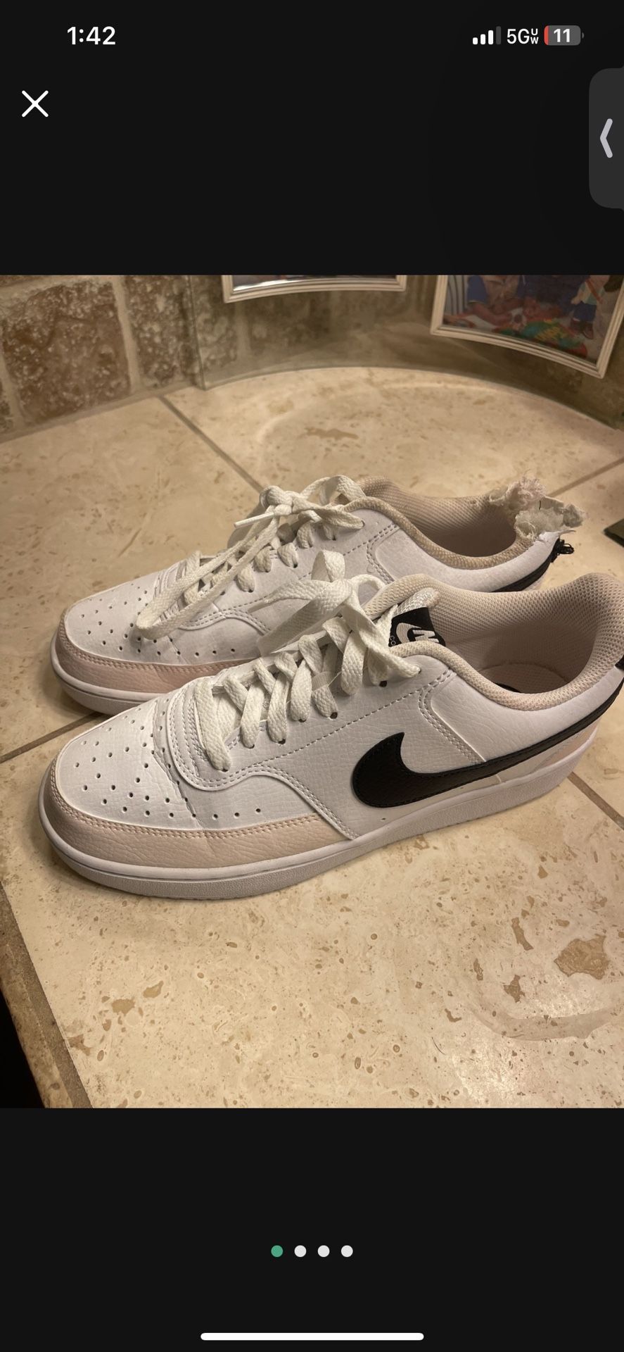 Free Halloween Nikes Women's Size 9 - With Zombie Monster Tear/ Bites On One Shoe