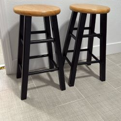 Pair Of Wooden Stools
