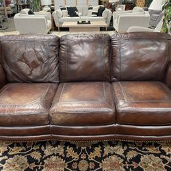 Brown Leather Sofa
