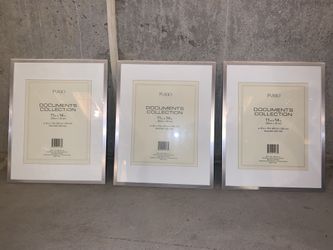 - Metal document frames 11”x14” (or 8”x10” with mat) - set of 3