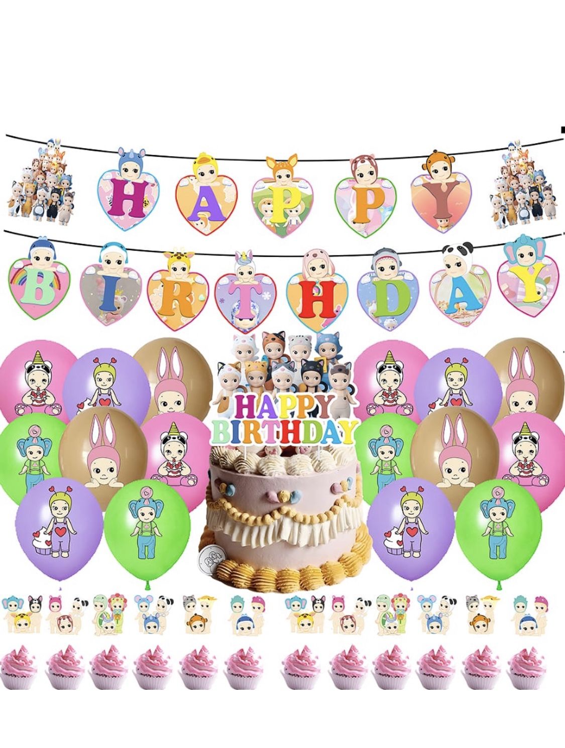 Sonny Angel Birthday Party decorations and balloons
