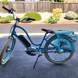Power Peddle Assist Electric Bike - Electra Townie GO! Step-through Cruiser Bicycle