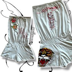Vintage Y2K Ed Hardy Romper (Multicolor) - ONE SIZE FITS MOST