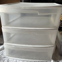 Large Plastic 3 Drawer Organizer 