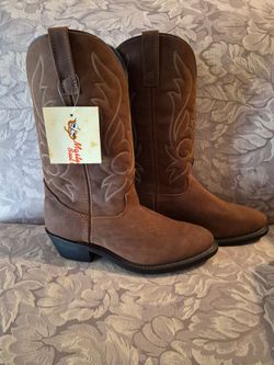 Mens Brown Leather Cowboy boots