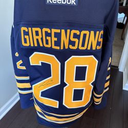 Buffalo Sabres Signed Girgensons Jersey Size L