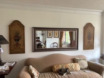 Priced to sell! Elegant Hand Painted Wooden Wall Art Panels • Set of 2
