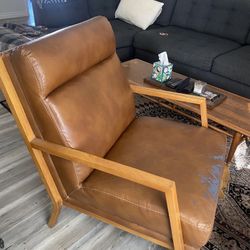 Faux Leather Chair