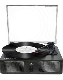 Vinyl Record Player Wireless Turntable with Built-in Speakers and USB Belt-Driven Vintage Phonograph Record Player 3 Speed for Entertainment and Home 