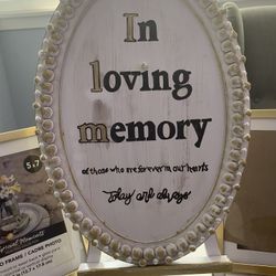 Wedding/occasion Memorial Plaque 