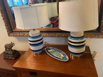 Ocean Style Ceramic Lamp Set