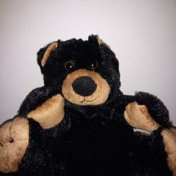 Adorable9" Wishpets  Black Bear hand puppet stuffed animal Brand New Super Cute Super Soft. Excellent Condition. Shiny coat and Bright eyes.