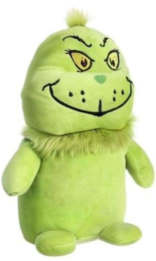 Squishy Grinch Stuffed Animal - Green 9.5 Inches