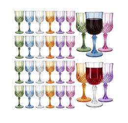 24 Pcs Plastic Vintage Wine Glasses（Jh3159B)