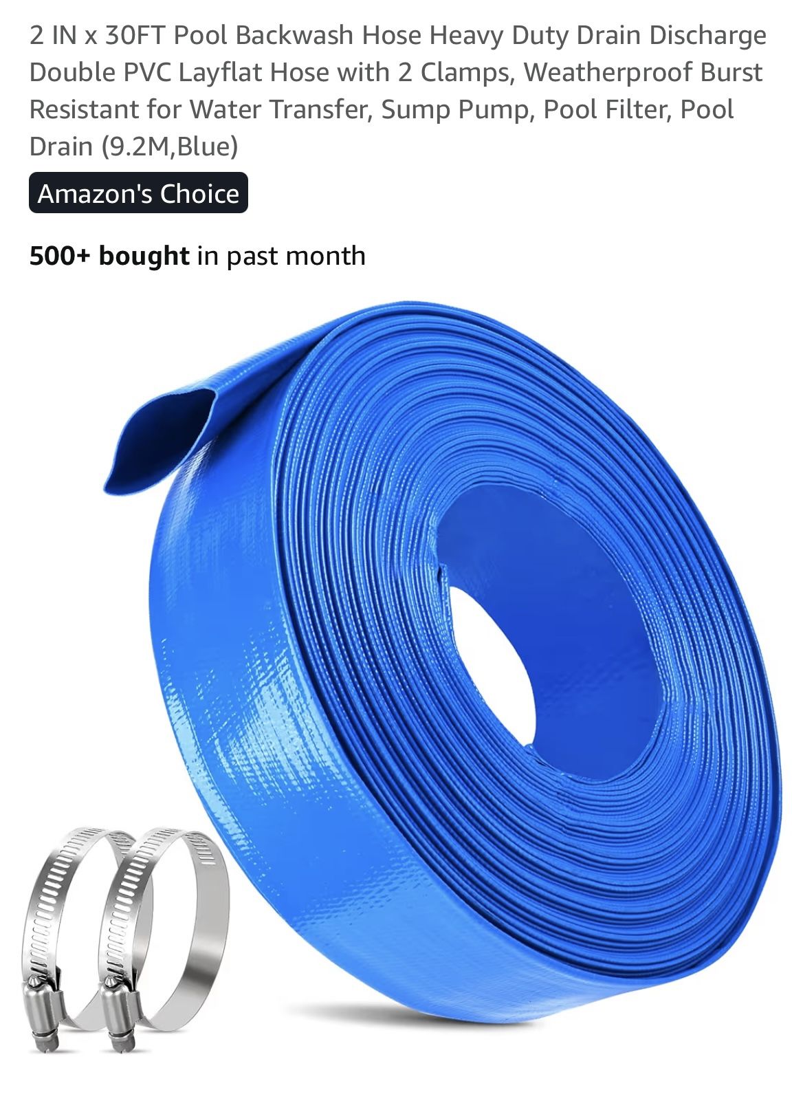 Backwash Hose - 2-inch x 30-foot