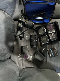 Nikon  with multiple lens and sd  filters