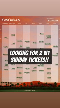 COACHELLA WEEKEND 1 SUNDAY
