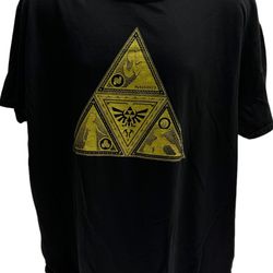 Legend of Zelda Black T-Shirt 2XL Triforce Link Ganon Silhouettes Nintendo 2019