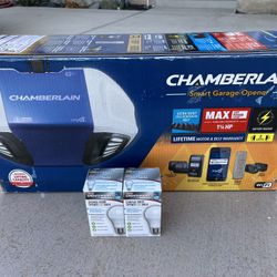 Chamberlain - WiFi Smart Garage Door Opener - Max 1 1/4 Ultra Quiet. 
