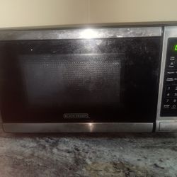 Black Stainless Steel Microwave 