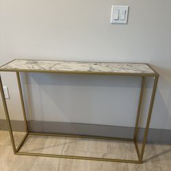 Marble Gold End Table Console Table