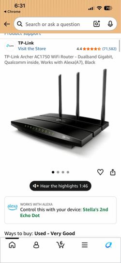TP-Link Archer AC1750 Dual Band WiFi Router