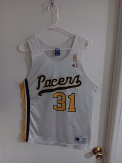 100% authentic Reggie Miller vintage champion 96-97 Indiana Pacers jersey size 40