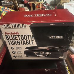 Victrola 3-Speed Bluetooth Portable Suitcase Record Player LP Vinyl w/Speakers! Brand New