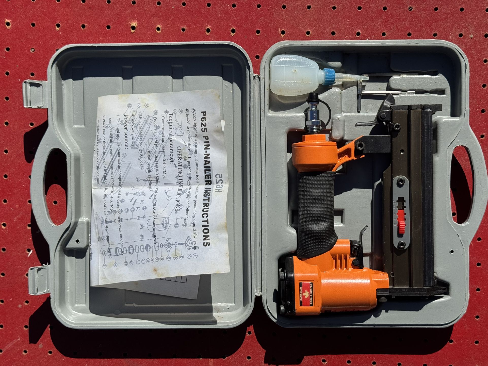 Air Mounty pneumatic nail gun from Canadian Tool & Supply