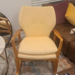 Yellow Boho Rocking Chair