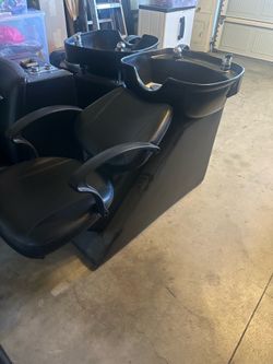 2 Shampoo Bowls and 1 chaired hair dryer