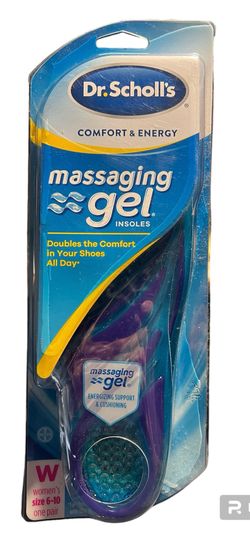 Dr. Scholl's Massaging Gel Insoles Women's Energizing Support Size 6-10 1 Pair